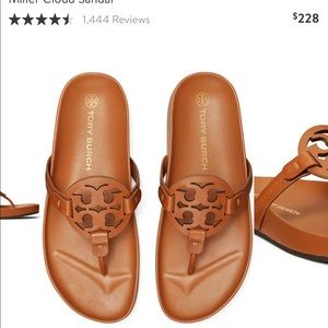 Brown Miller cloud sandals Size 7.5 aged Camello color.